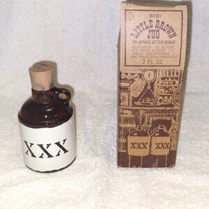 Vintage Avon Little Brown Jug  Decanter with Tai Winds After Shave